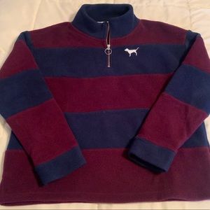 Burgundy/Navy Victoria’s Secret PINK Fleece, L